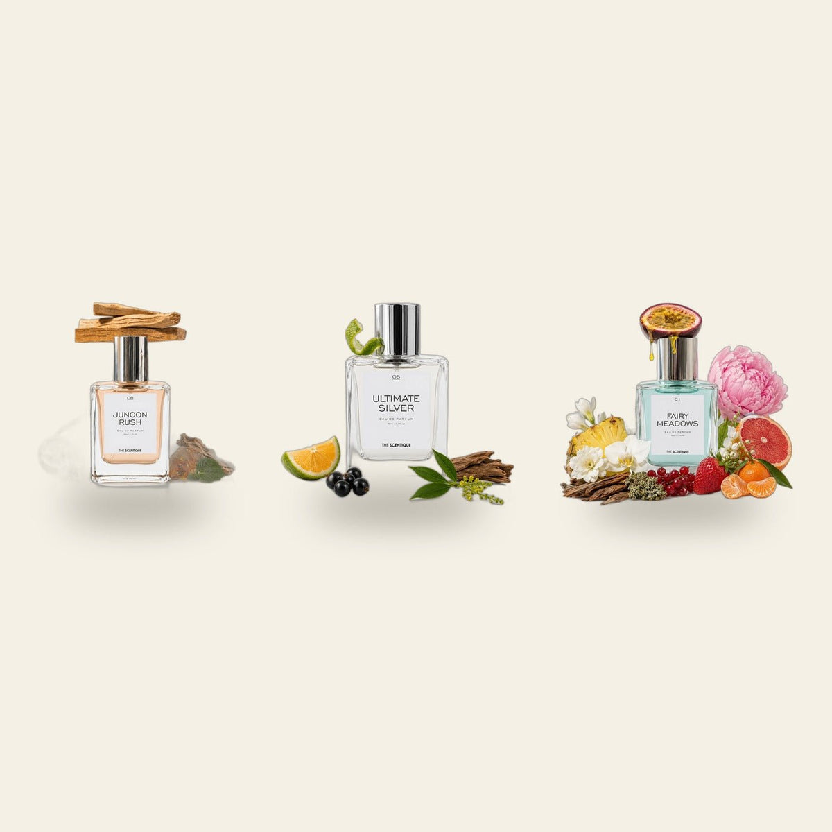 Everyday Trio — Junoon Rush + Ultimate Silver + Fairy Meadows - The Scentique