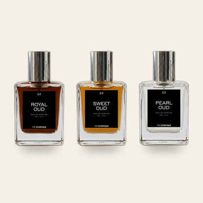 Oud Trio — Royal OUD + Sweet OUD + Pearl OUD - The Scentique